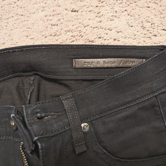 Size 24 rag & bone moto style skinny jeans - Picture 6 of 6